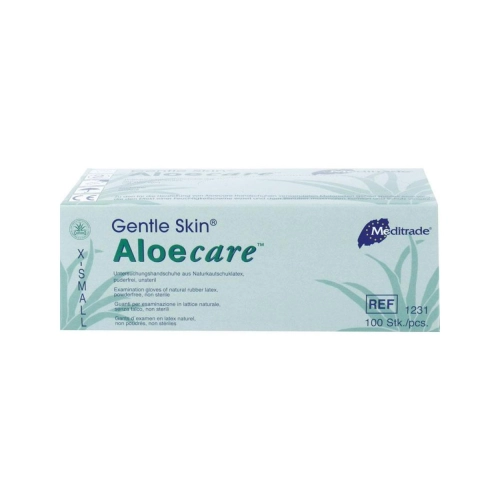 Meditrade Handschuhe AloeCare Latex puderfrei x-small 100 Stück