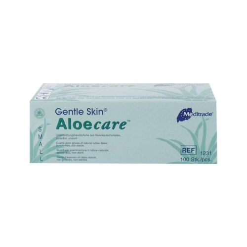 Meditrade Handschuhe AloeCare Latex puderfrei small 100 Stück