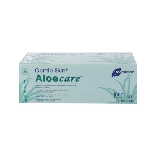 Meditrade Handschuhe AloeCare Latex puderfrei large 100 Stück