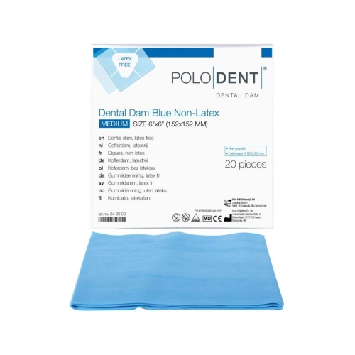 PoloDent Dental Dam Medium Blau 6