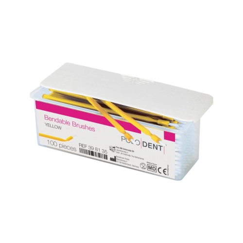PoloDent Bendable Brushes gelb 100 Stück
