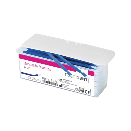 PoloDent Bendable Brushes blau 100 Stück