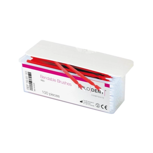 PoloDent Bendable Brushes rot 100 Stück