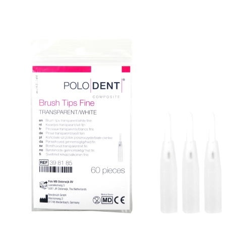 PoloDent Pinsel Transparent/Weiß Fein 60 Stück
