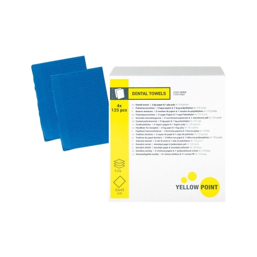 Yellow Point Dental Towels 3-lag. 33x45 cm dunkelblau 4x 125 St