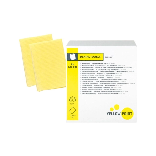 Yellow Point Dental Towels 3-lagig 33x45 cm gelb 4x 125 St