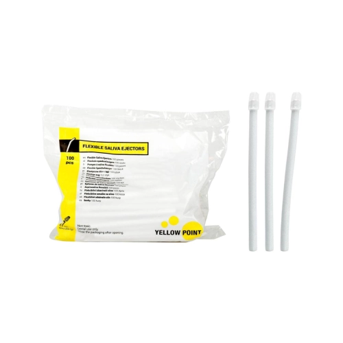 Yellow Point Speichelsauger flexibel weiß 100 Stück