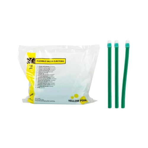Yellow Point Speichelsauger flexibel grün 100 Stück