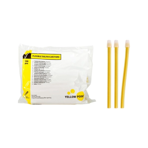Yellow Point Speichelsauger flexibel gelb 100 Stück