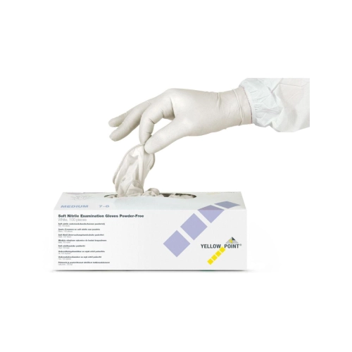 Yellow Point Handschuhe Soft Nitril puderfrei weiß mittel 100 Stück