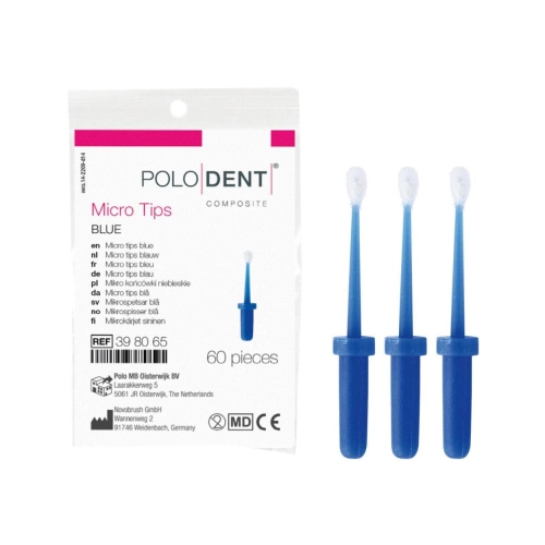 PoloDent Micro Tips blau 60 Stück