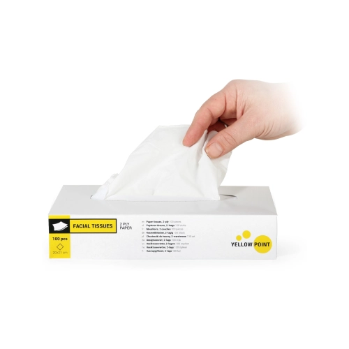 Yellow Point Kosmetiktücher 20x21 cm 40x 100 Stück - 0