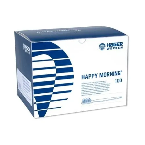 Hager & Werken Happy Morning Zahnbürsten ohne Zahnpasta 100 Stück